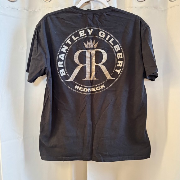 Brantley Gilbert Redneck RR Logo T Shirt Men's Large Black Gildan Country 19482 - Picture 2 of 11